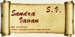 Sandra Vavan vizit kartica
